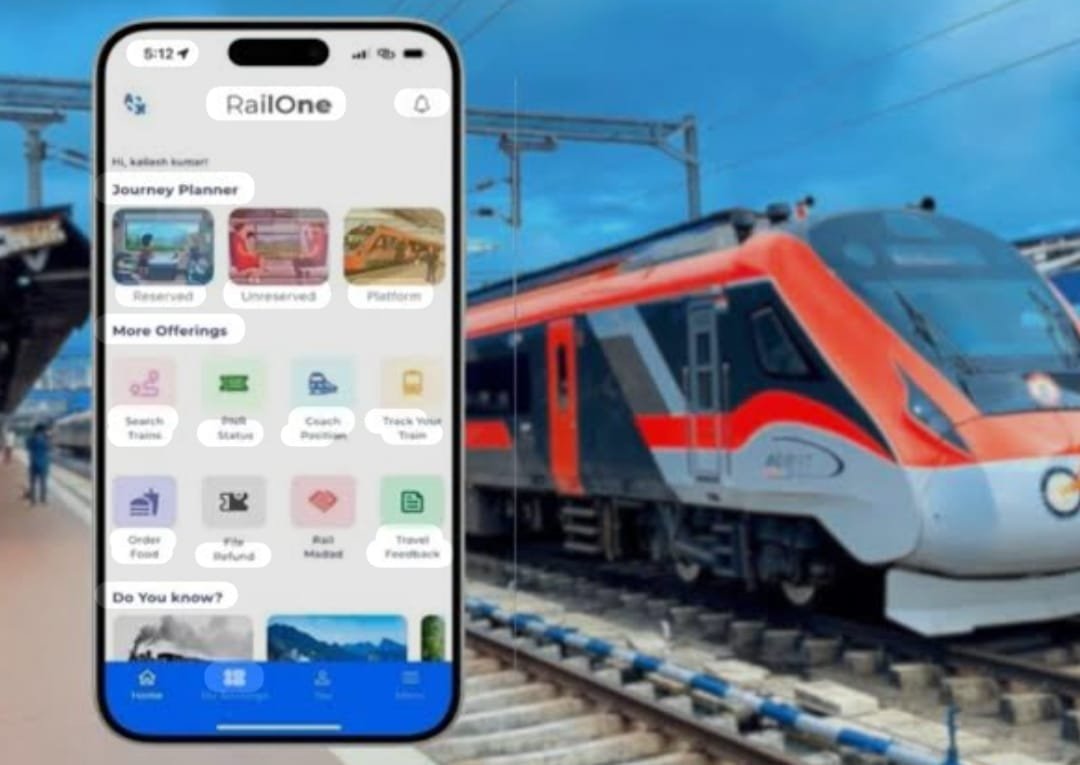 ಭಾರತೀಯ ರೈಲ್ವೆಯಿಂದ ‘ರೈಲ್‌ಒನ್’ ಸೂಪರ್ ಆ್ಯಪ್ ಬಿಡುಗಡೆ