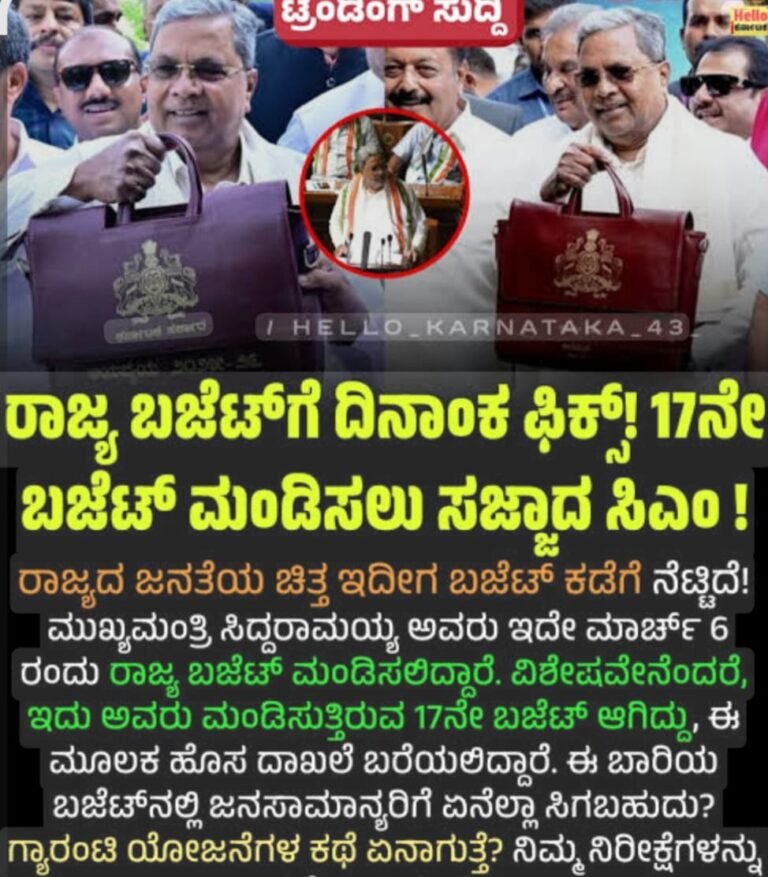 ಕರ್ನಾಟಕ ಬಜೆಟ್‌ 2026