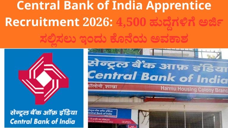 Central Bank of India Apprentice Recruitment 2026